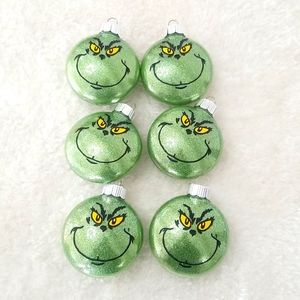 Custom grinch ornaments plastic 3x3